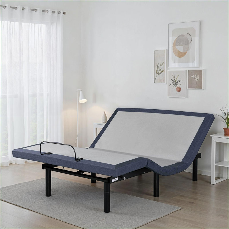 Base de lit simple en métal noir TG, capacité de 850 lb, aucun sommier nécessaire pour la chambre d'amis