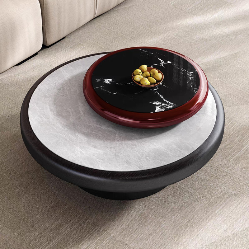 Elegant Coffee Table with Rotatable Small Top