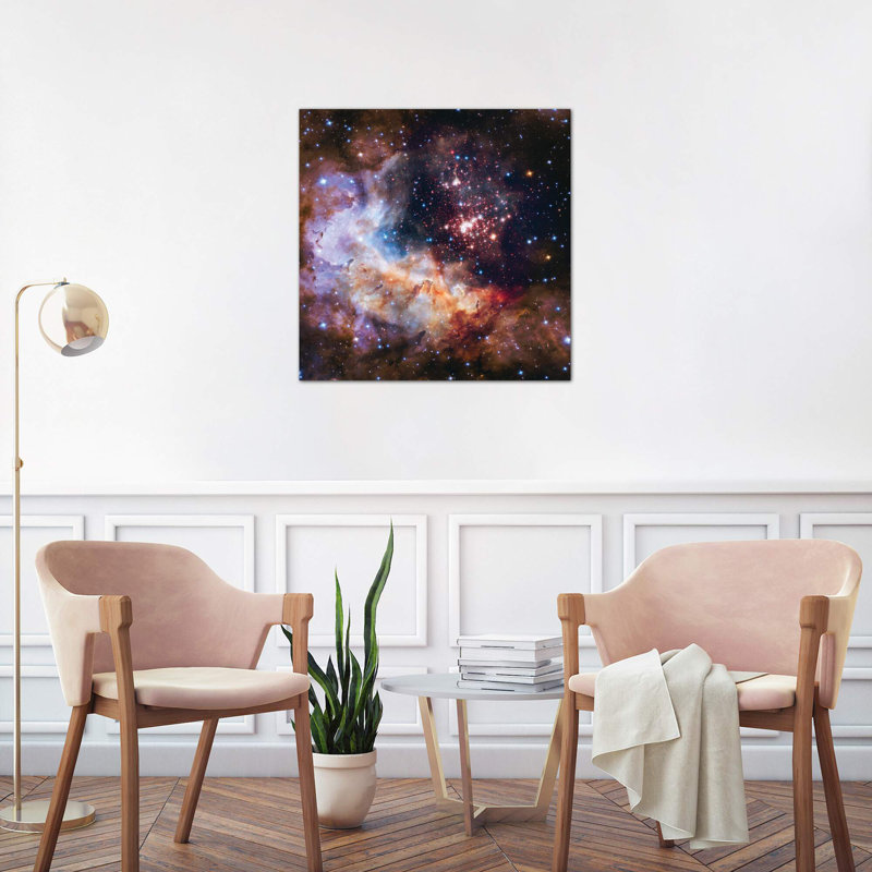Celestial Fireworks Westurland 2 Hubble Space Telescope 25Th Anniversary Image by NASA - Wrapped Canvas Print