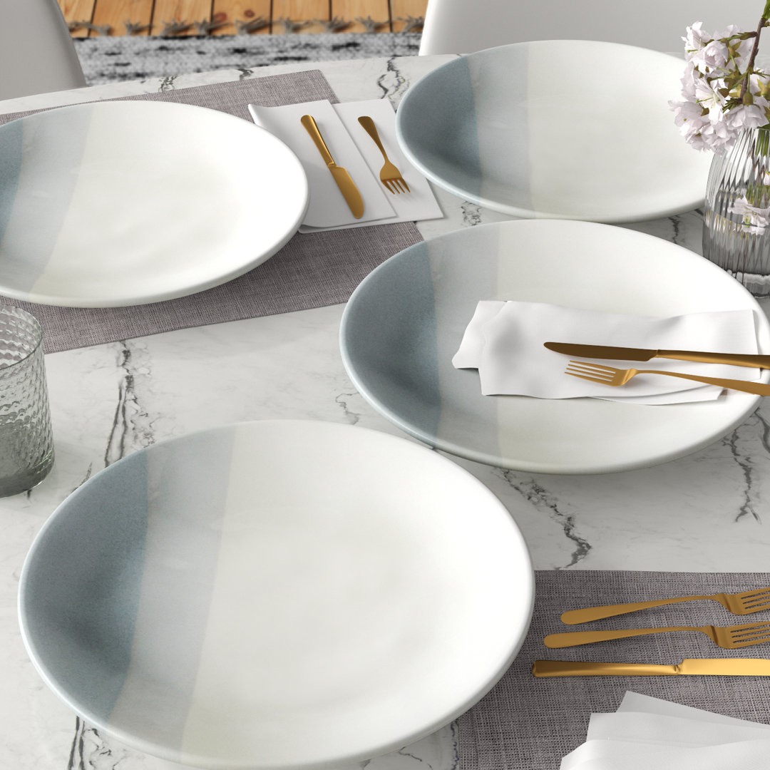 Alyisha 10'' Porcelain China Dinner Plate (Set of 4) Wade Logan®