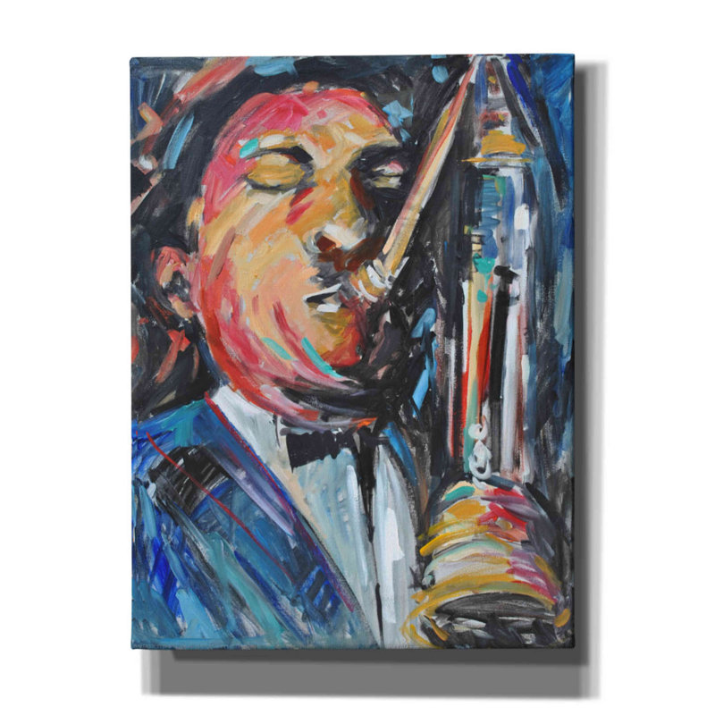 Red Barrel Studio® «Sax Man» par Jadei, H 16 po x l 12 po x P 0,75 po
