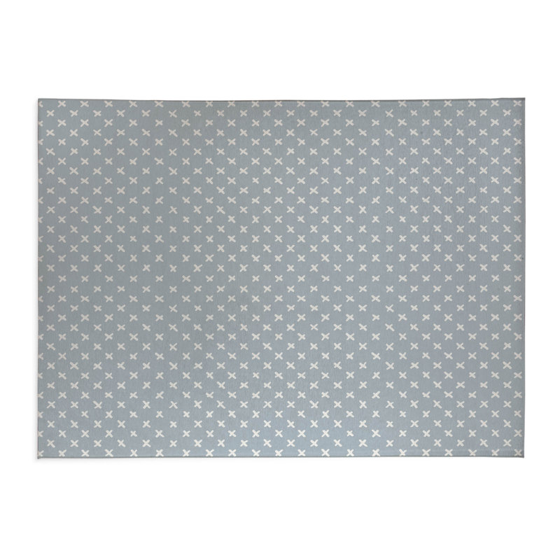 Criss Cross Non-Slip Outdoor Rug, Rectangle 4' x 6'