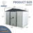 8Ft X 4Ft Outdoor Metal Storage Shed With Sliding Door And Foundation For Backyard, Patio, Lawn-118229939