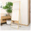 Miroir double cadre en alliage doré, 65 po x 24 po 3 po, 25 lb de poids pleine longueur 65 po x 24 po x 3 po