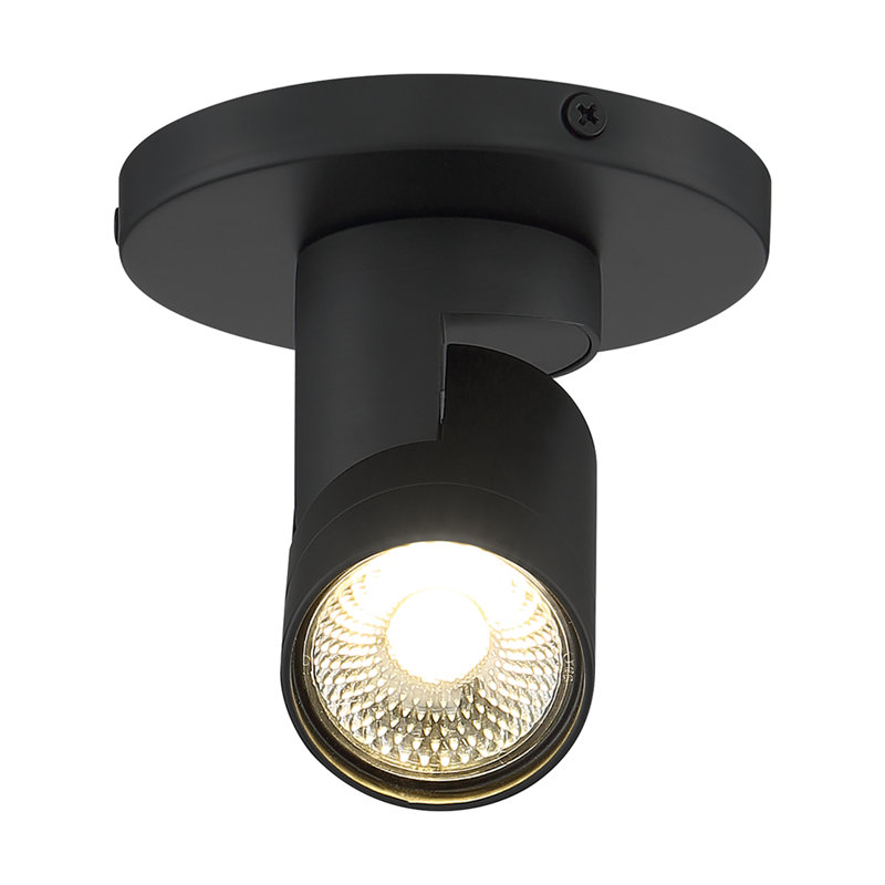 Plafonnier semi-encastré 1 lumière DEL 4,75 po Aalivia, Noir