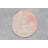 Small Vintage Turkish Rug in Round Shape Featuring Antique Design and Striking Orange Ideal for Organic Entryway Decor