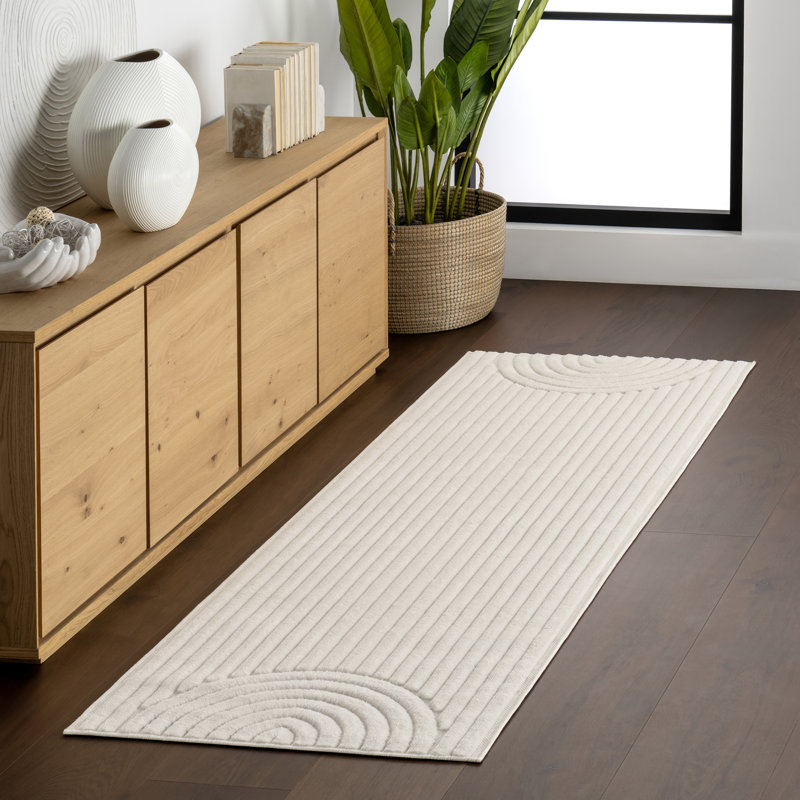 Tapis géométrique intérieur / extérieur Latitude Run® Zia, Tapis de couloir 2 pi 6 po x 8 pi