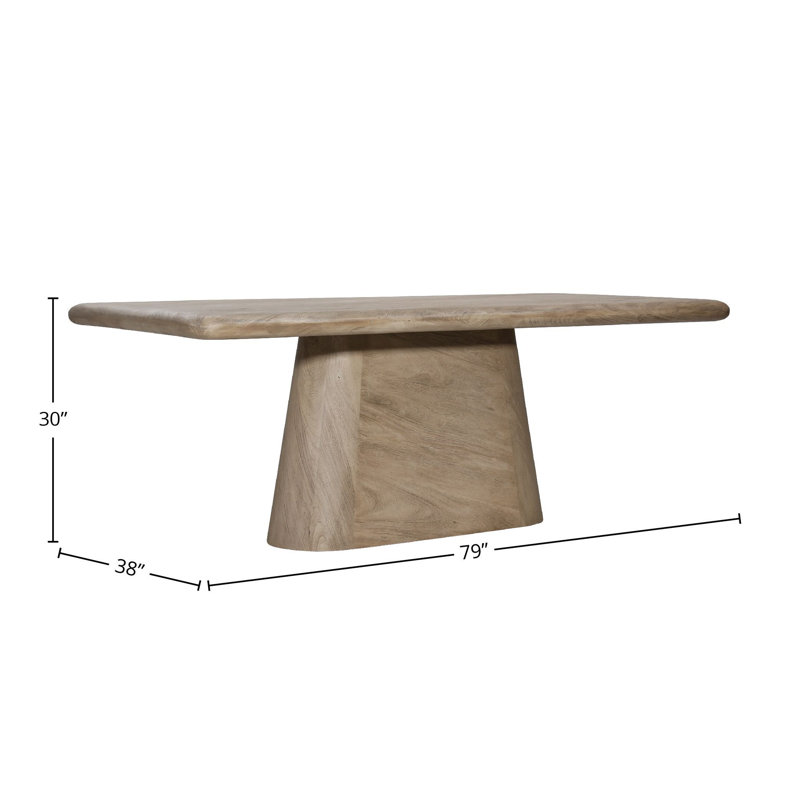 Marci 79" Wide Acacia Dining Table, Natural