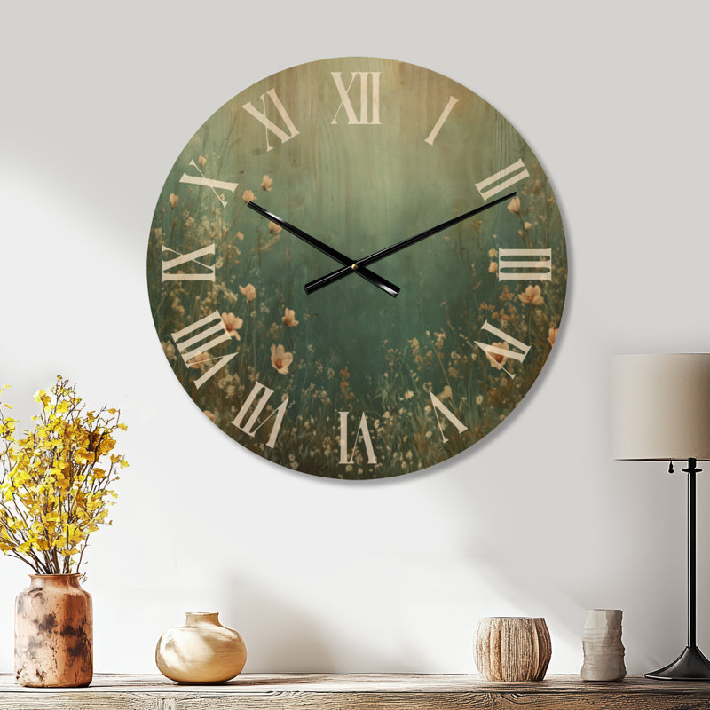 Horloge murale Botanical Wood, Large