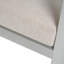 Fauteuil club d'extérieur en aluminium, structure argentée avec coussin beige, 1 pièce
