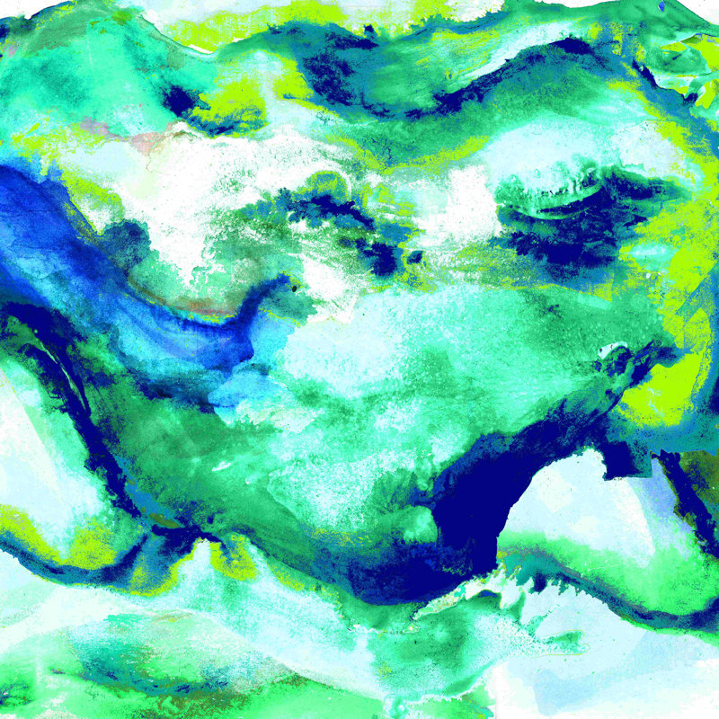 Watercolor Brights - peinture sur toile tendue, H 36 po x l 36 po