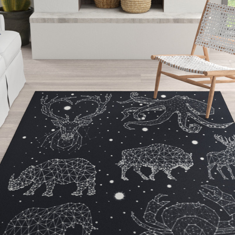 Scituate Animal Print Area Rug, Rectangle 120 x 180cm