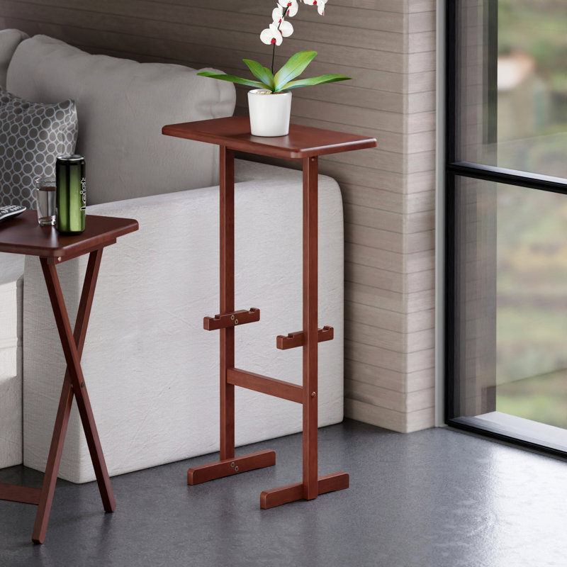 Support de table Alvah, finition noyer, Brun