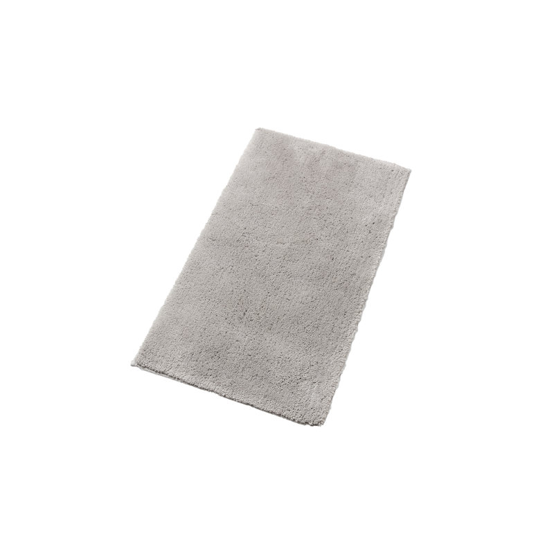 Deep Pile 100% Cotton Rectangle Bath Rug, Dove Gray