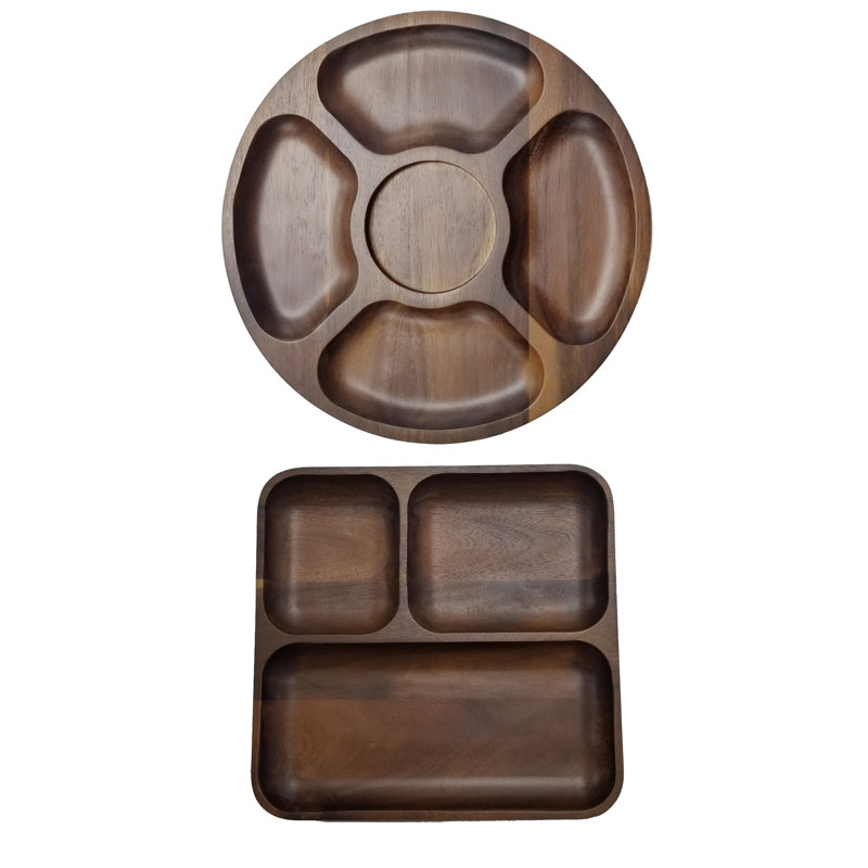 BergHOFF Acacia Wood 2Pc Serving Tray Set