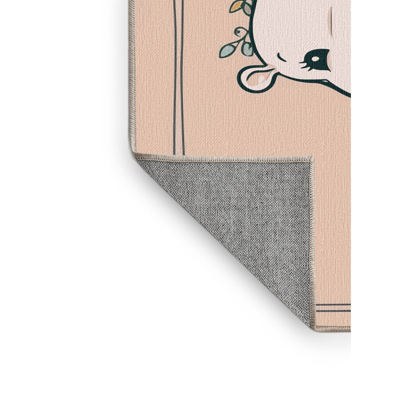 Tapis pour enfants mignons lavables Dakota Fields, Rectangulaire 2 pi x 3 pi