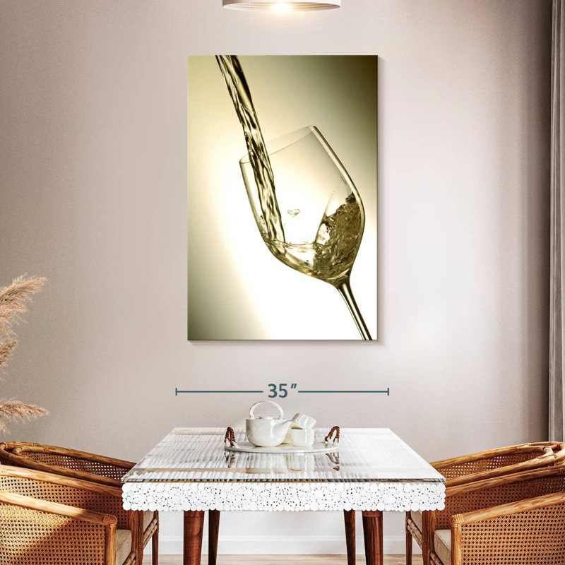Yarlin White Wine Flow, 48" H x 32" W