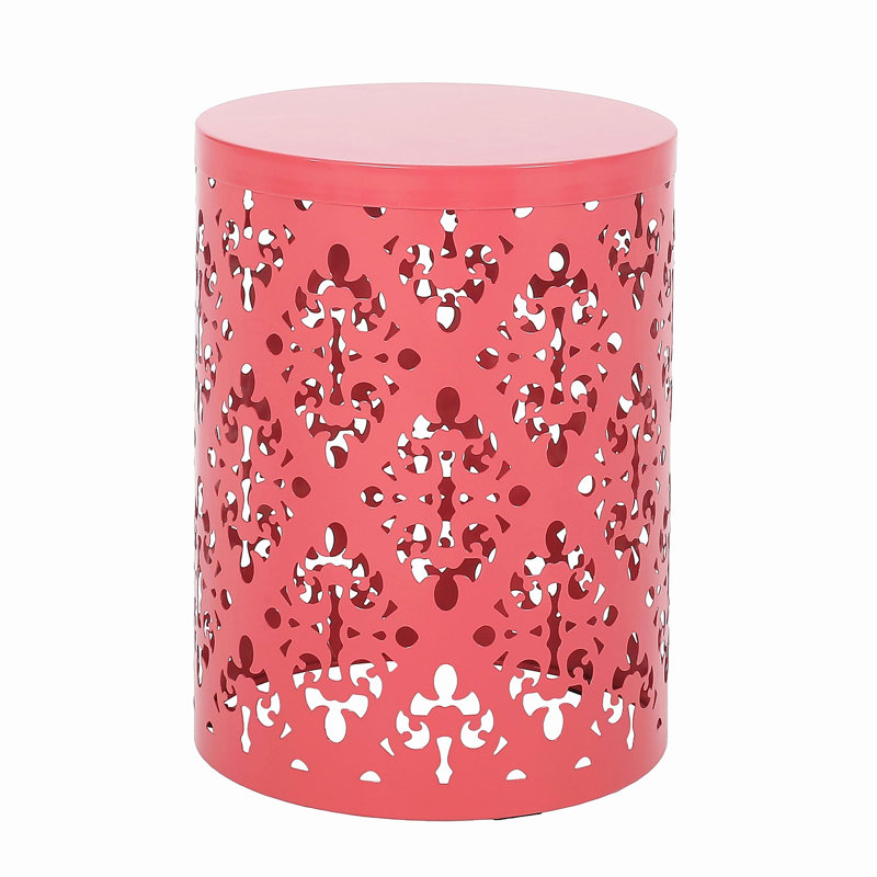 Table d'appoint à structure en métal, table d'appoint, extérieur, Corail