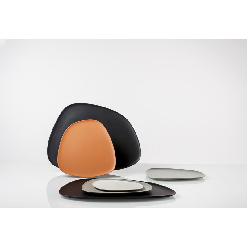 Namasté Decorative Plate Set, Black/Gray/Taupe