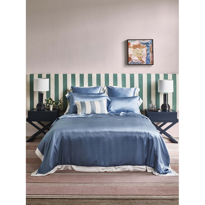 Summerhill Blue Silk Pillow Case, Boudoir