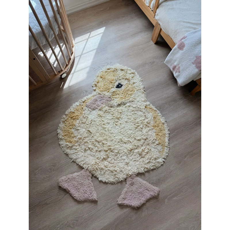 Washable Animal Cotton Rug Ducky