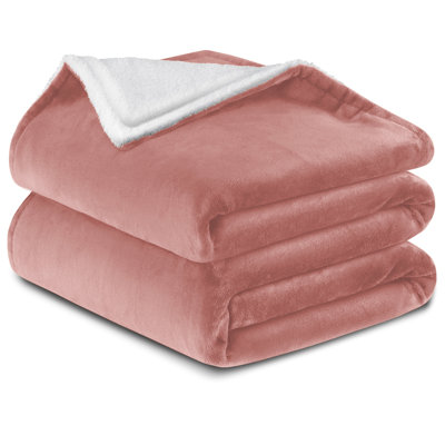 Haffa Reversible Sherpa Fleece Throw Blanket - Ultra-Soft, Warm & Cozy Comfort for All Seasons