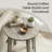 Modern Round End Table with Lower Storage Shelf, Solid Wood Side Table for Sofa and Bedside, Small Space Living-2063090853
