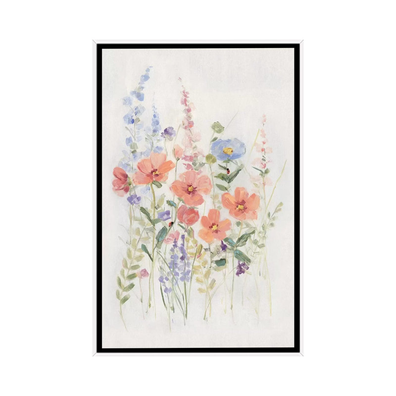 «Sweet Summer Picks I» par Sally Swatland - reproduction d'art, Pas de tapis, H 40 po x l 26 po x P 1,5 po, White Framed