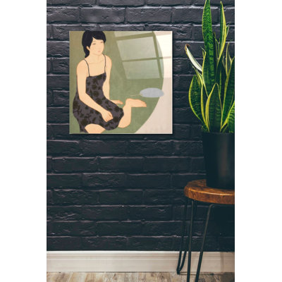 «Waka Kaede» par Sai Tamiya, art mural en verre acrylique, 24 po x 24 po