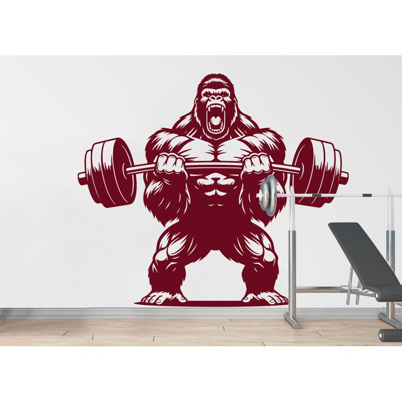 Adhésif mural Gorilla Gym, H 35 po x l 41 po, Orange