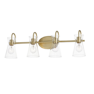 4 Light Transparent Dimmable Vanity Light