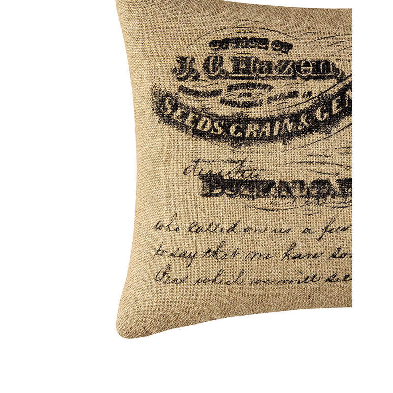 General Produce Burlap Printed Pillow