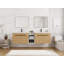 Meuble-lavabo mural 72 po avec lavabo de comptoir en résine et 1 tablette de rangement, 4 portes à fermeture douce (KD-Packing)
