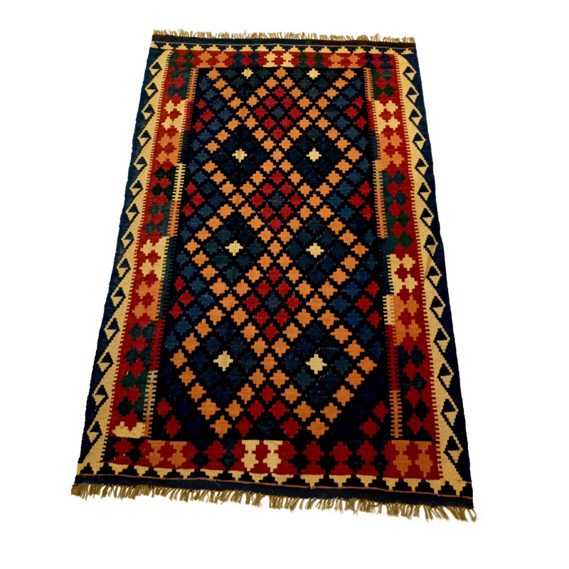 Raposa Geometric Hand Woven 130cm X 190cm Area Rug, Wool