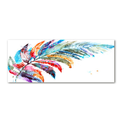Colourful Feather 1 Piece Painting on Canvas