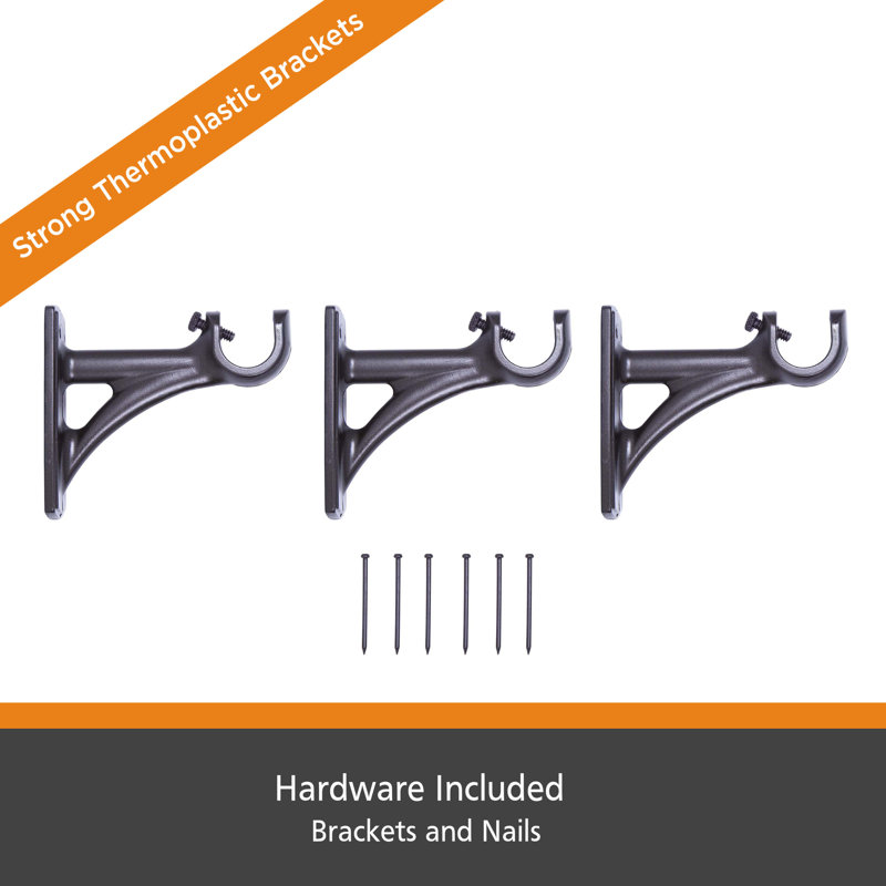 Oil Rubbed Bronze Adjustable Steel Curtain Rod with Decorative Finials