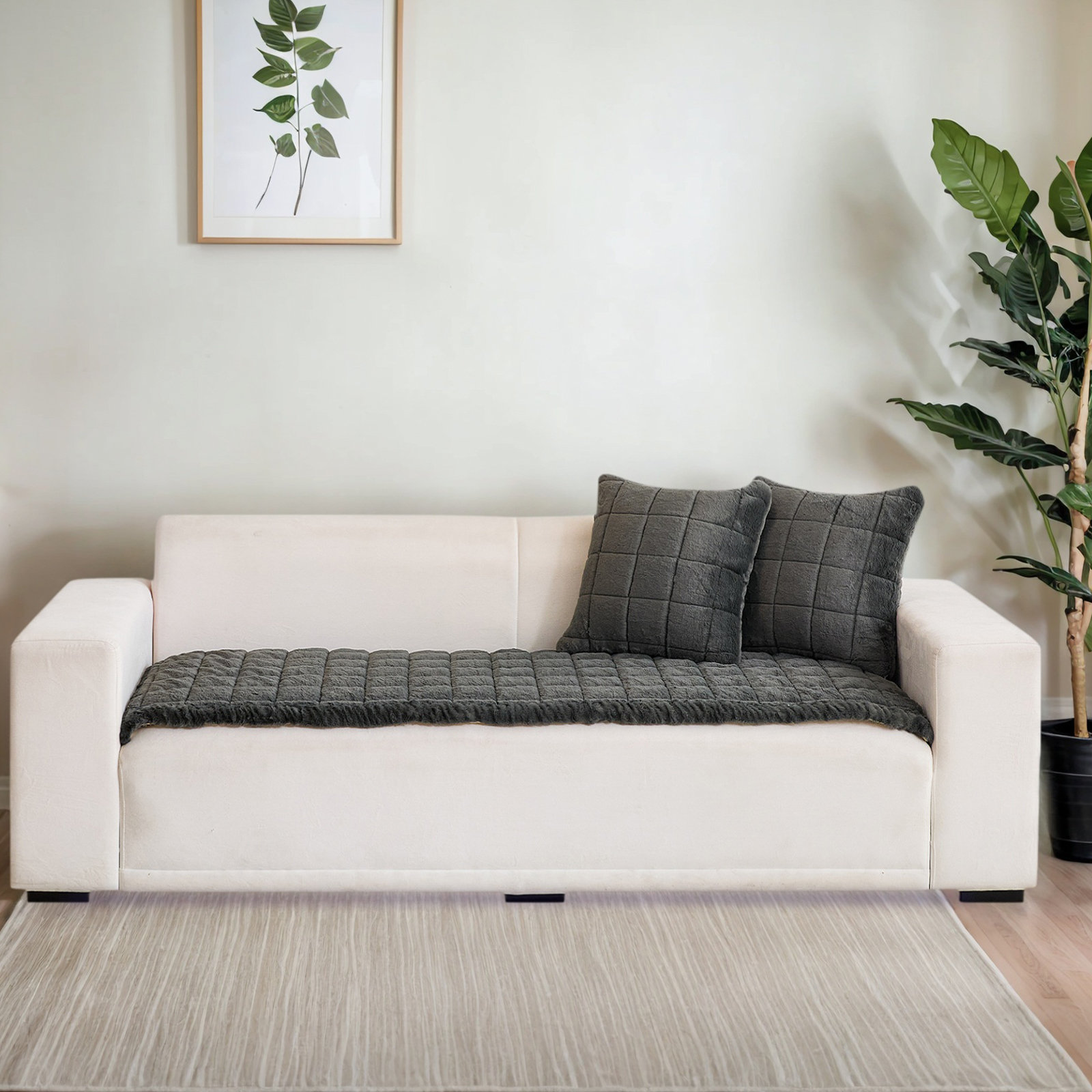 Latitude Run® Pet Sofa Protector - Washable, Non-Slip Couch Cover For Dogs - Scratch-Resistant, Multi-Use Furniture Shield, Windowsill Cushion, Bedside Cushion And Rug & Reviews | Wayfair