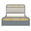 Grand lit plateforme en bois massif avec lit gigogne et tiroirs-596129106