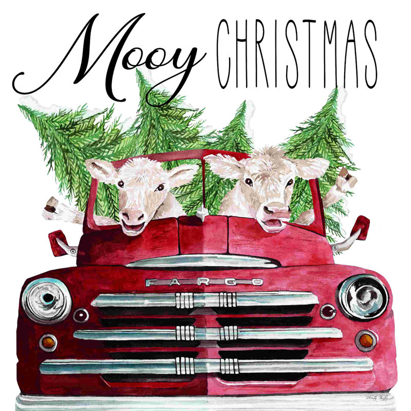 Vaches de Noël Moo-Y, H 36 po x l 36 po
