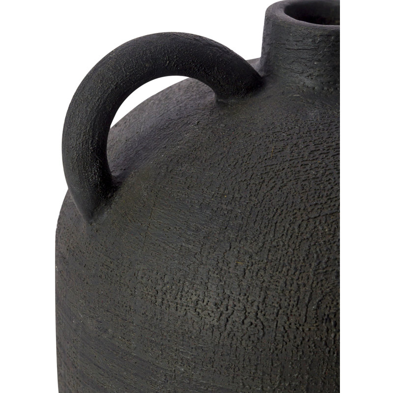 Ensemble de 3 vases de table noirs en céramique Iyanna