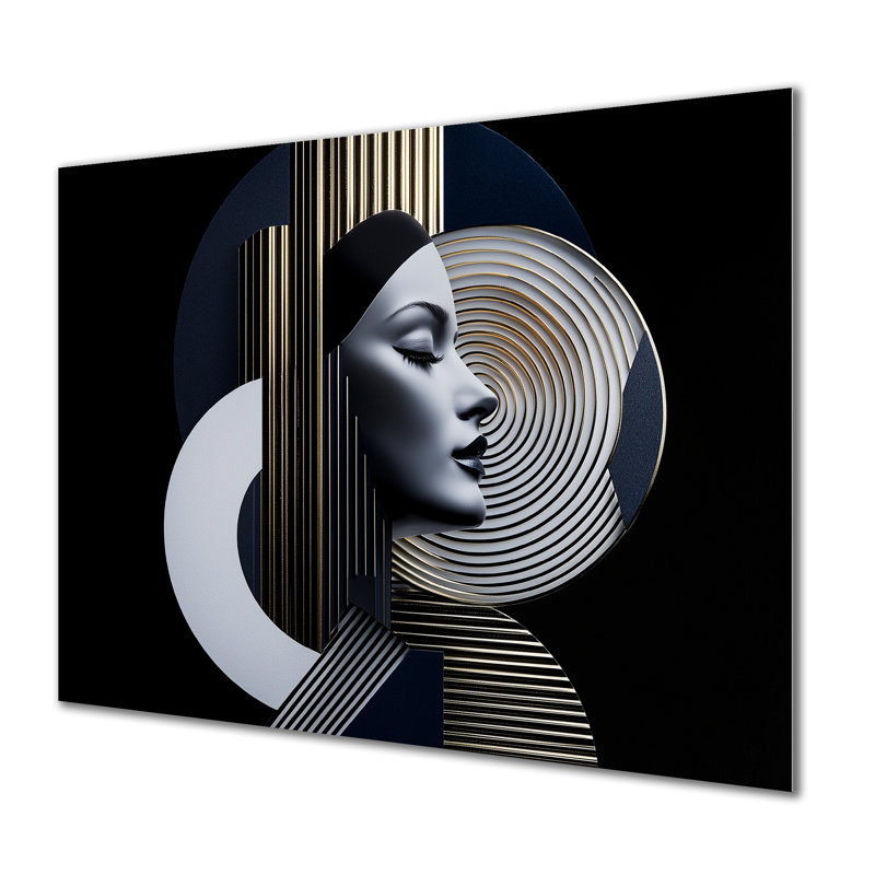 Jakob IV - Art moderne de femme en métal, H 16 po x l 32 po