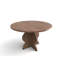 Table de salle à manger extensible ronde de 47 à 63 po pour 4 à 8 personnes, table de cuisine en bois extensible Farmhouse avec pieds extra larges, structure en métal, peu encombrante pour les appartements-910421963