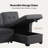 Efim Sleeper Sectional Sofa with Reversible Storage Chaise Linen 84 Inches-1091892815