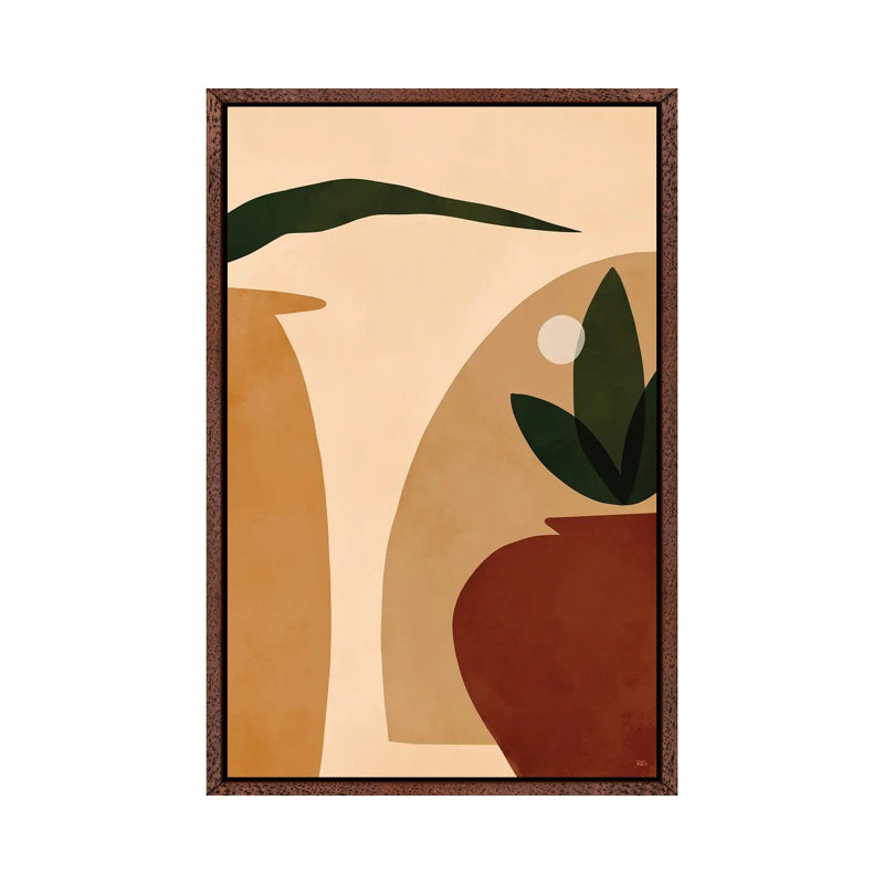 Ochre by Bria Nicole - Print on Canvas, 66.04 cm H x 45.72 cm W, Classic Brown Wood Framed Canvas