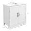 Commode de salle de bain à tablette ajustable, blanche, pour un espace organisé et un rangement élégant