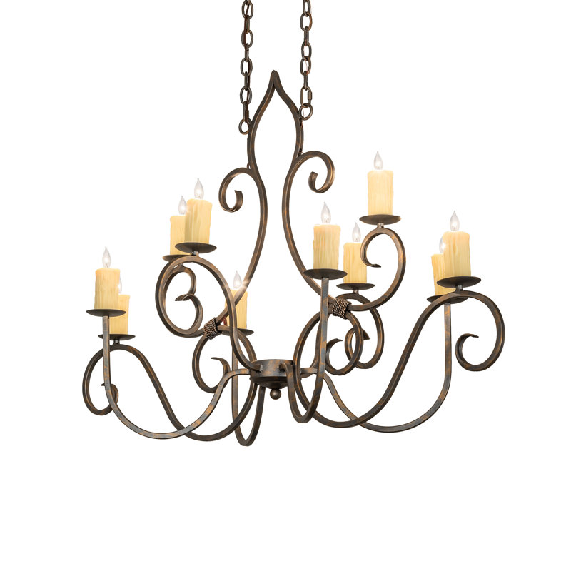 Lustre empire 10 lumières Clifton