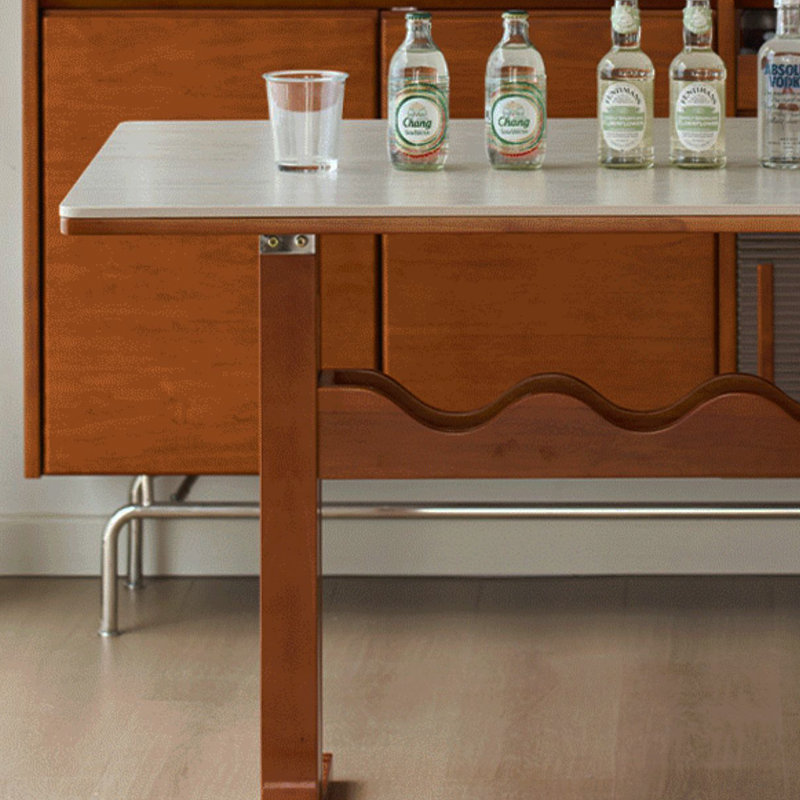 Table de salle à manger de style français rétro, H 29,92 po x L 55,12 po x l 31,5 po