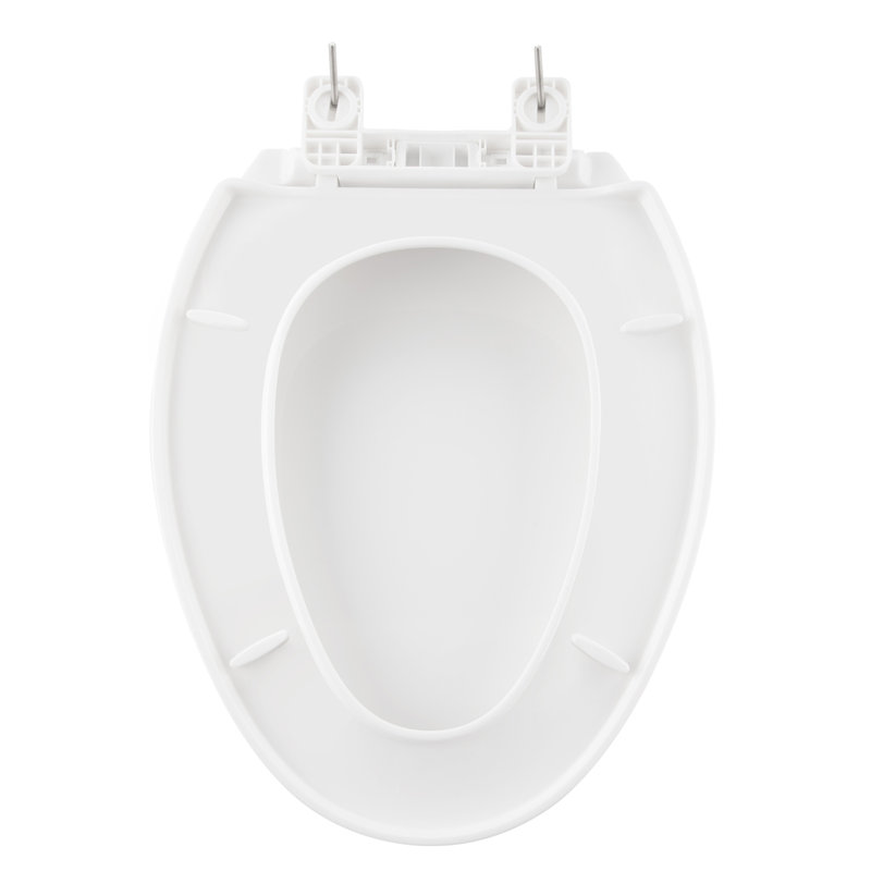Elongated Toilet Seat With Quiet-close Lid And Quick-attach Kit, White