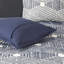Housse de couette en coton à motif géométrique, grand, bleu marine et blanc, motif de literie grand doux et chaud, tissu lavable à la machine-125074317-125074316