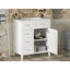 Meuble-lavabo de 30 pouces avec lavabo en céramique, tablette réglable, porte à fermeture en douceur et trois tiroirs à fermeture en douceur-1688613112